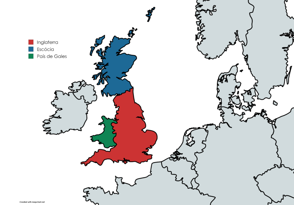 Inglaterra x Reino Unido x Grã-Bretanha: Quais as diferenças? 3 inglaterra escocia e pais de gales