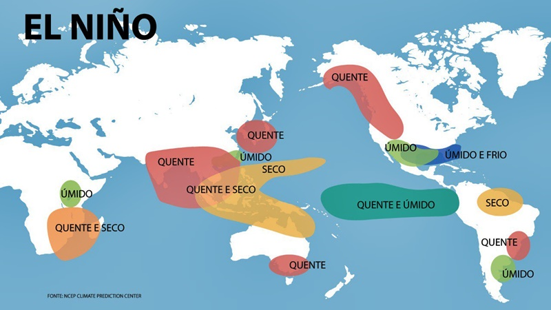 O que é o fenômeno El Niño e como ele ocorre? 5 mapa do el niño no mundo