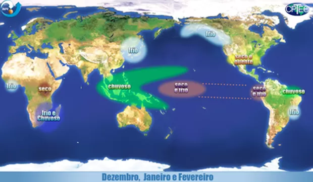 La niña nos meses de dezembro, janeiro e fevereiro