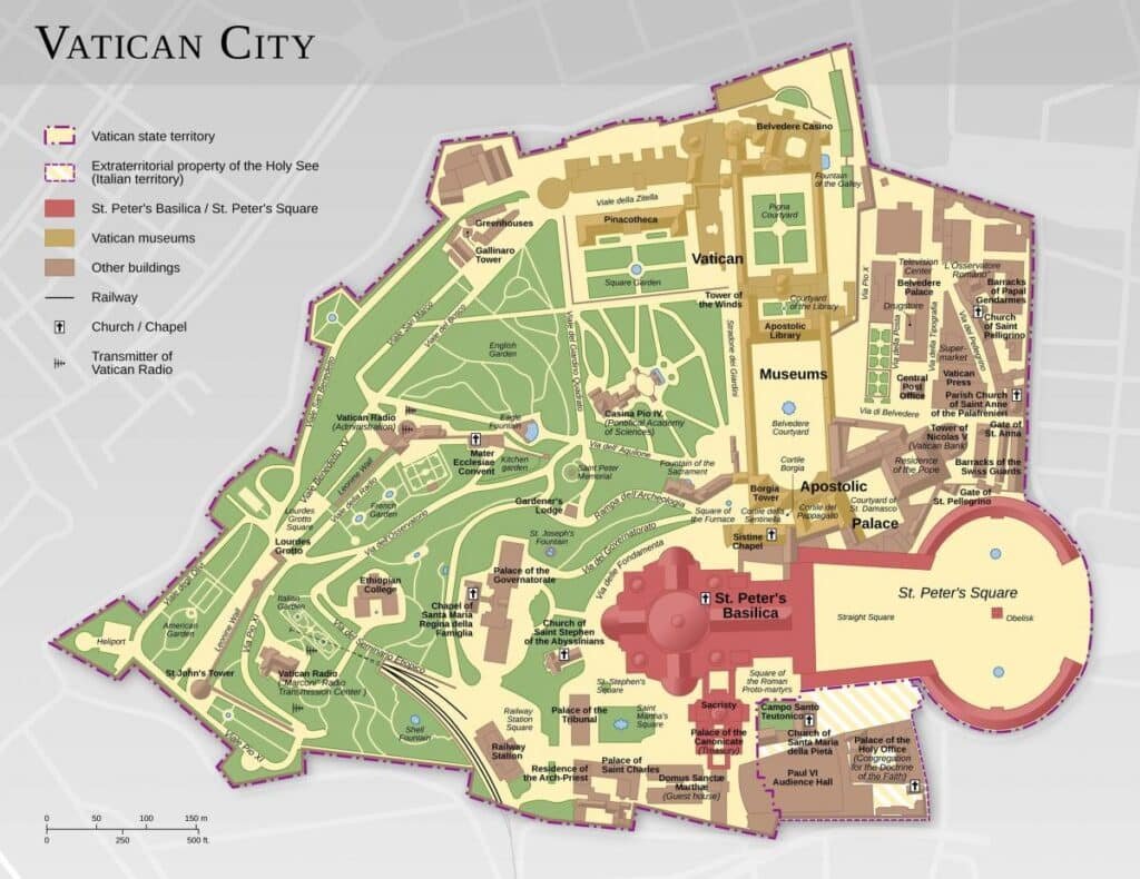 Mapa da cidade do Vaticano