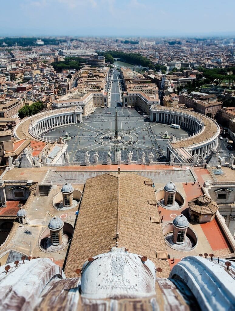 Vista aérea do vaticano