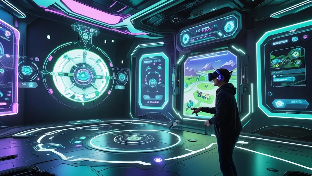 Ambiente com aplicação de realidade aumentada (RA) e realidade virtual (RV) nos sistemas gamificados